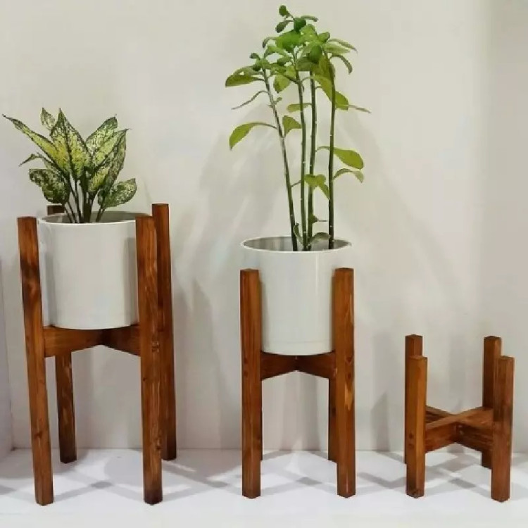 پایه گلدان چوبی عمده