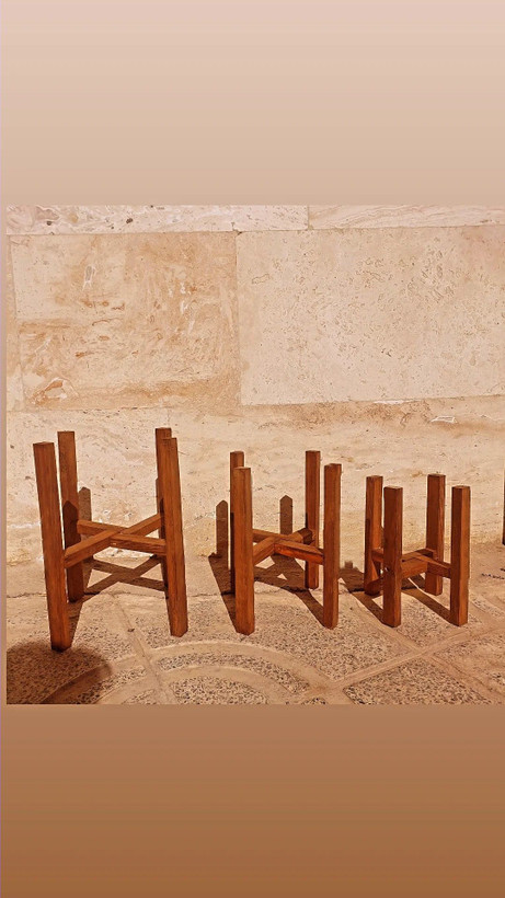 پایه گلدان چوبی عمده