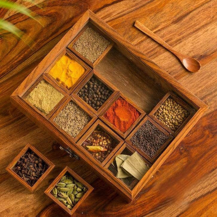 باکس ادویه جات چوبی ( جاادویه ای )
