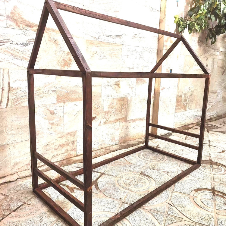 تخت چوبی نوجوان طرح خانه ( کلبه )