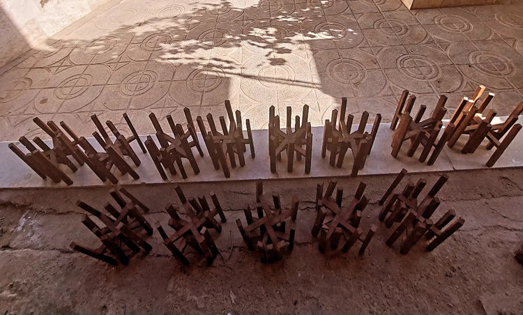 پایه گلدان چوبی عمده