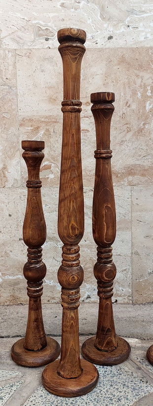 شمعدان چوبی کنارسالنی ( جاشمعی )