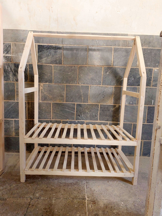رگال چوبی کودک طرح کلبه